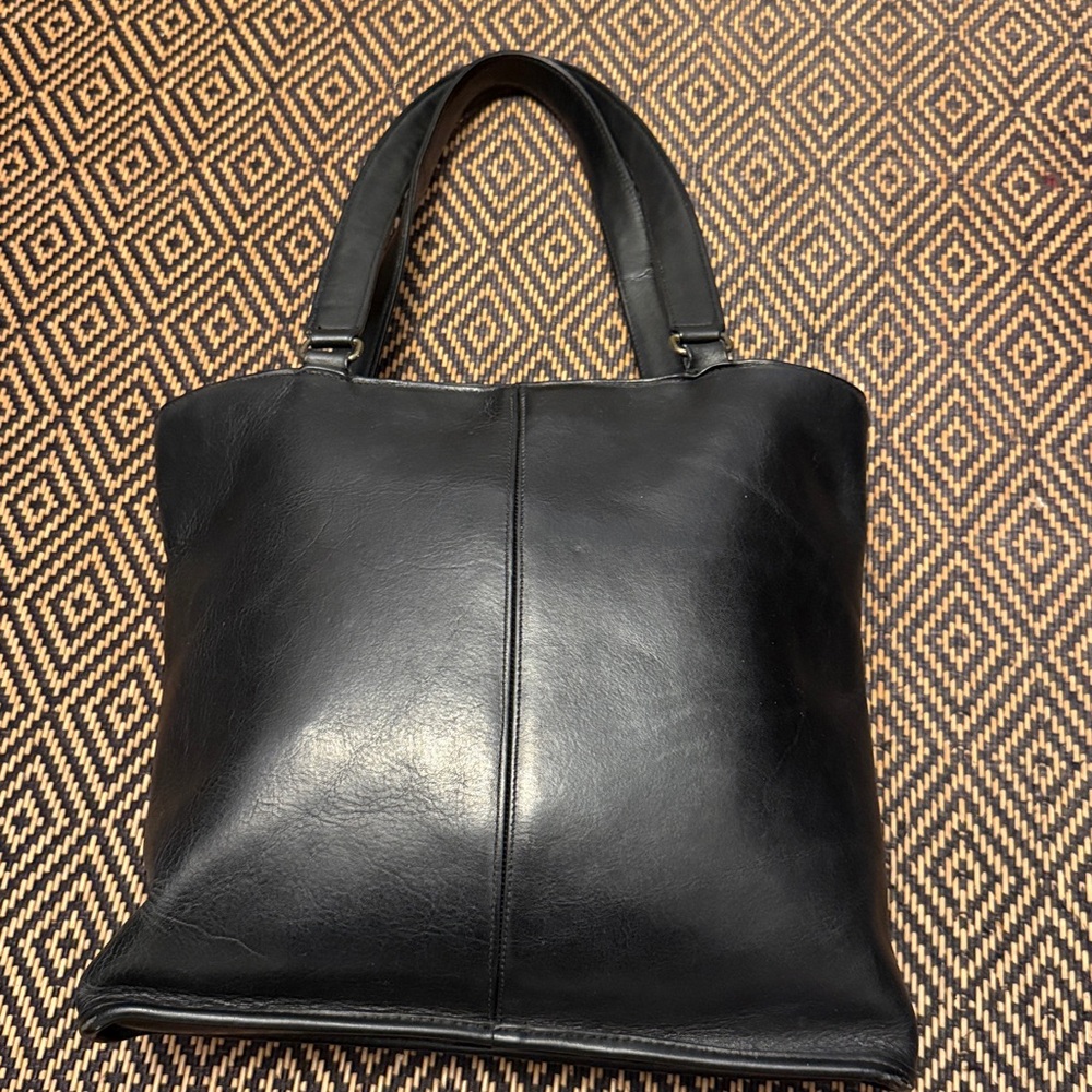 Vintage Coach Kisslock Skinny Tote GLUE IN REGISTRATION 9546 9450 9545 black NYC - Picture 3 of 14